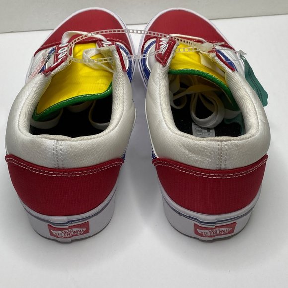 Vans Primary Color Block Red Blue Yellow eBay Sneakers Mens Size 9.5 Women 11 - Picture 5 of 10